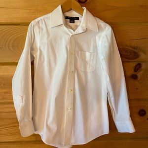 Brooks Brother White No- iron boys shirt size 10